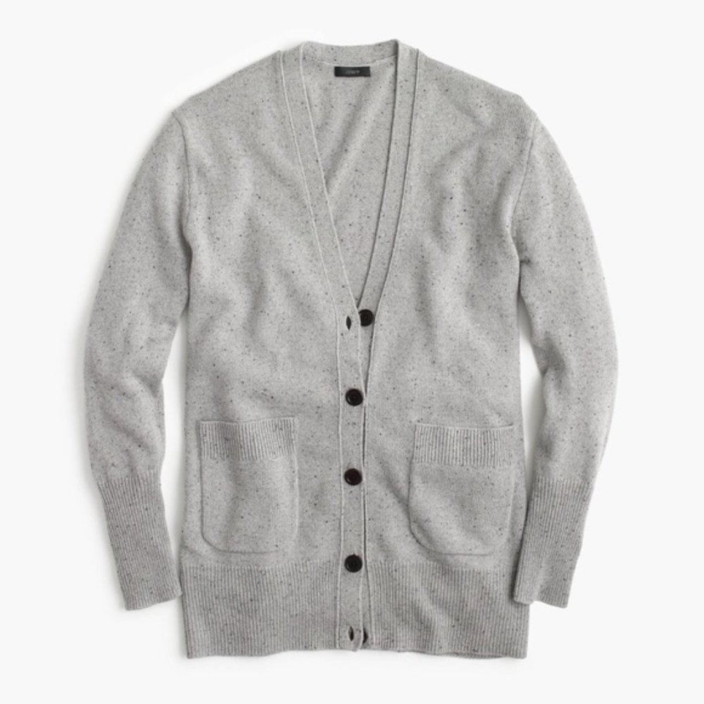 J. Crew Gray Cardigan Sweater